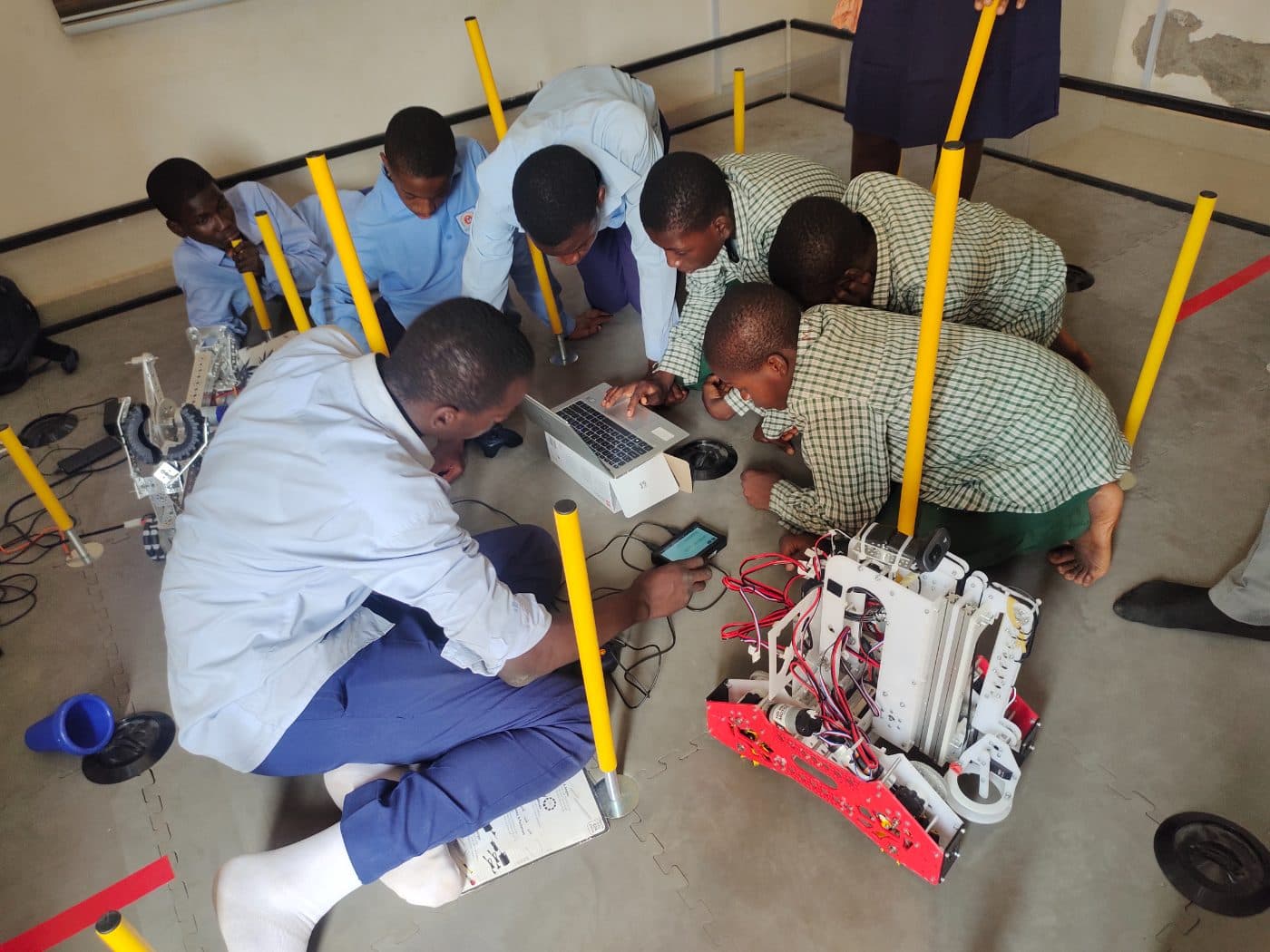 At the robotics competition